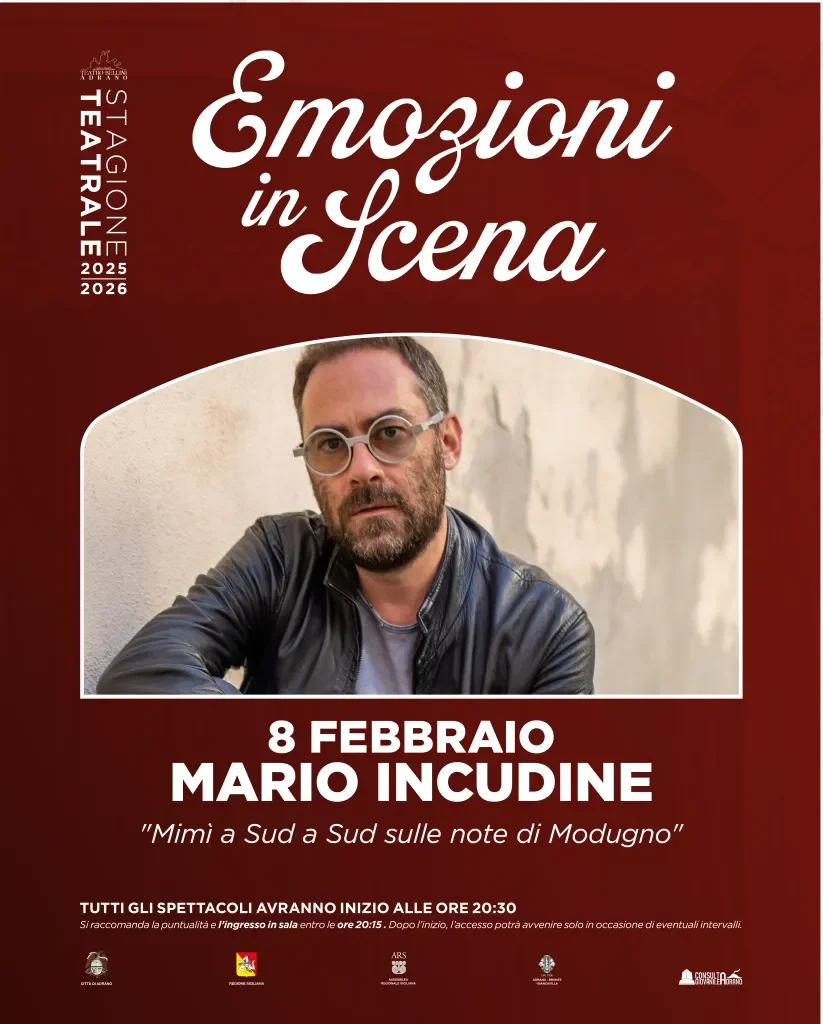 Mario Incudine in scena ad Adrano con “Mimì da Sud a Sud”: teatro musicale sulle note di Domenico Modugno